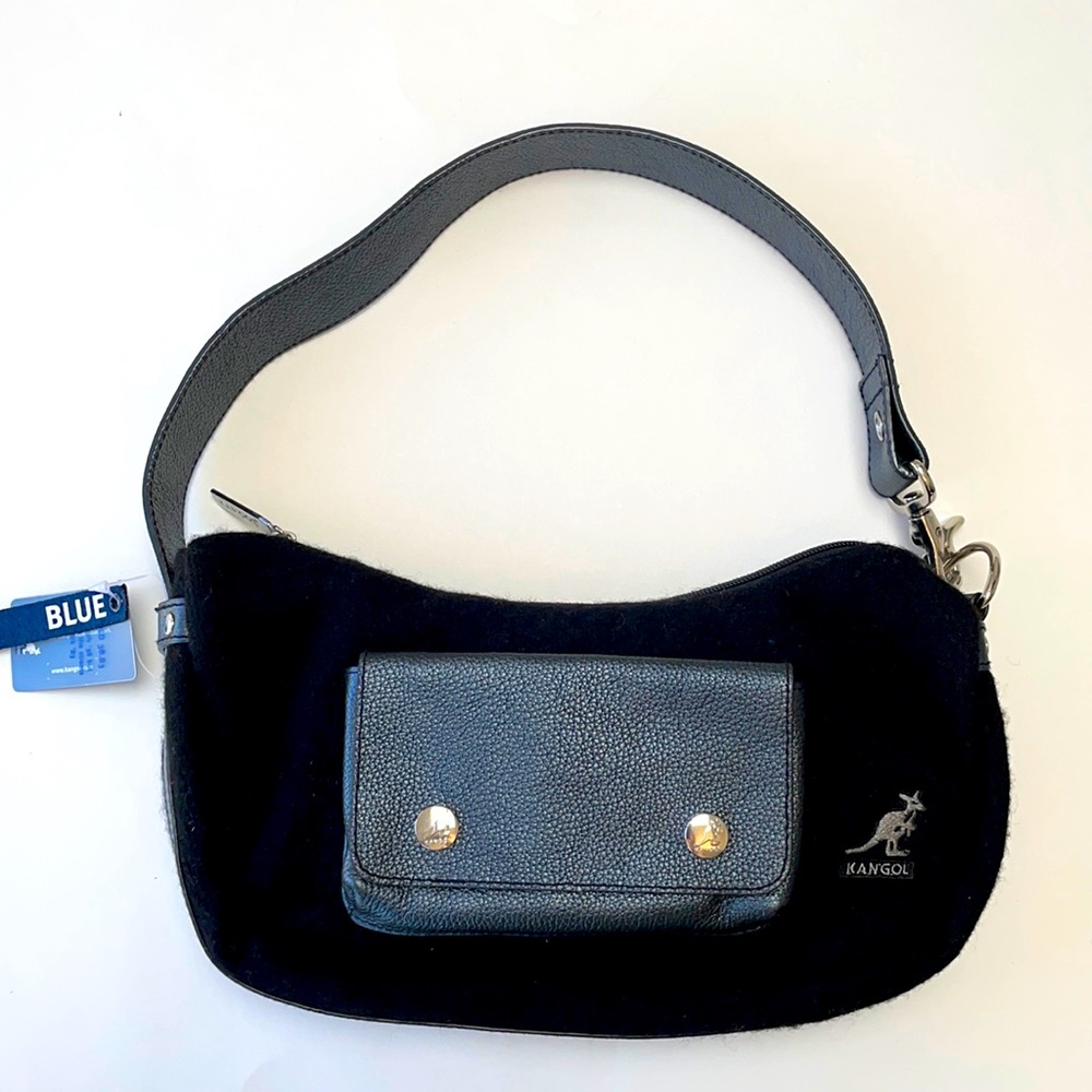 NWT KANGOL Wool & Leather Small Purse
